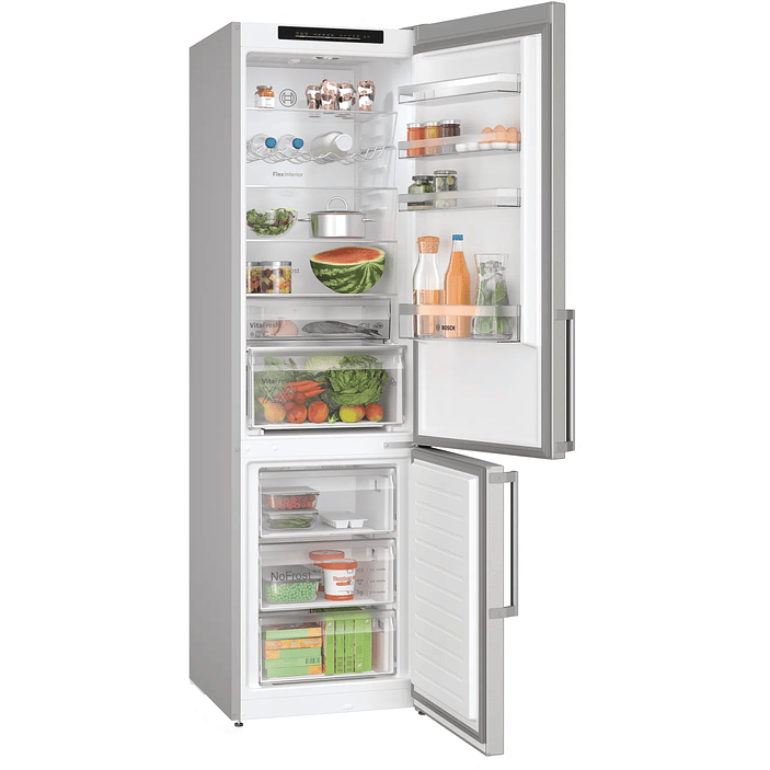 Serie 4 Frigorífico combinado de libre instalación 203 x 60 cm Acero antihuellas, Total NoFrost 6