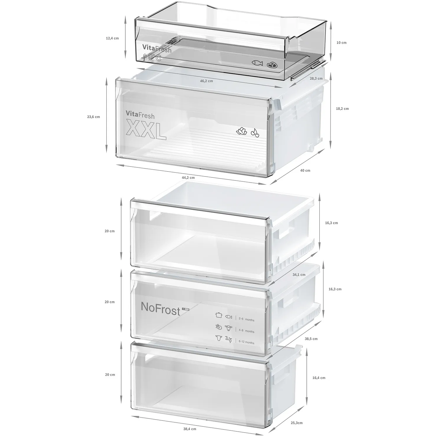 Serie 4 Frigorífico combinado de libre instalación 203 x 60 cm Acero antihuellas, Total NoFrost 8