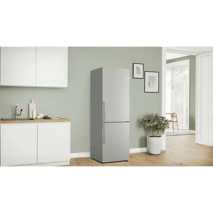 Serie 4 Frigorífico combinado de libre instalación 186 x 60 cm Acero antihuellas, Total NoFrost, Tecnología Inverter