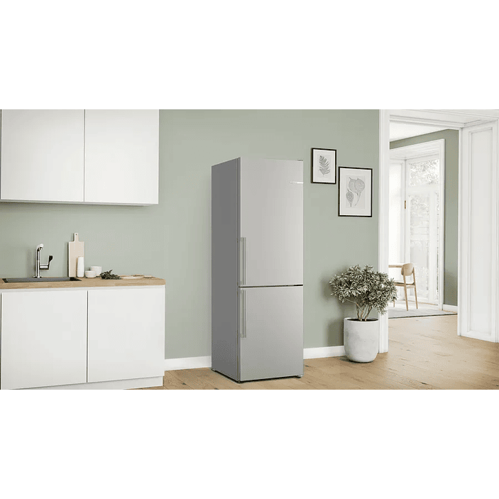 Serie 4 Frigorífico combinado de libre instalación 186 x 60 cm Acero antihuellas, Total NoFrost, Tecnología Inverter 2