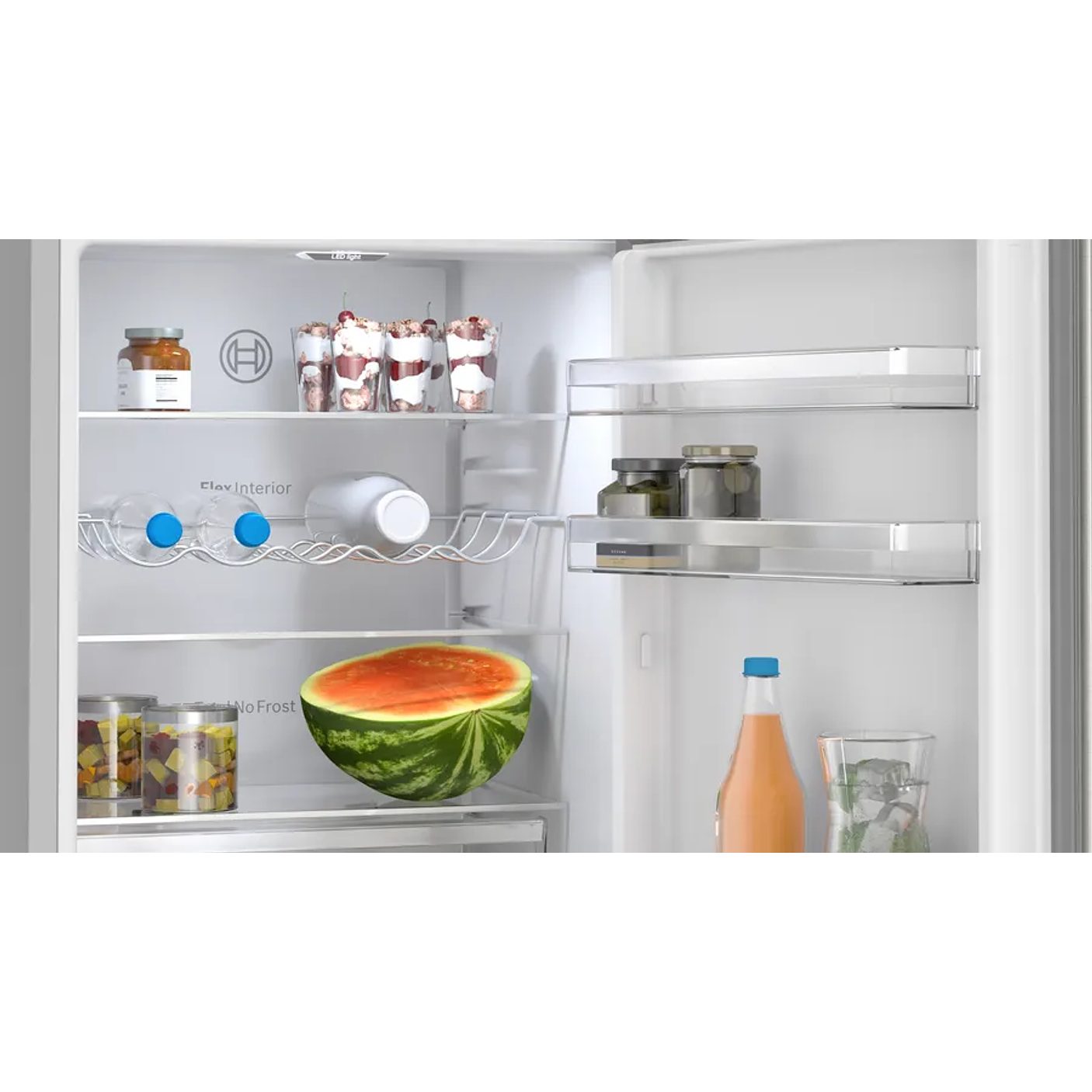 Serie 4 Frigorífico combinado de libre instalación 186 x 60 cm Acero antihuellas, Total NoFrost, Tecnología Inverter 4