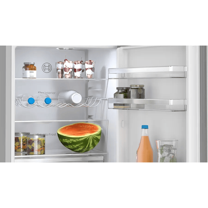 Serie 4 Frigorífico combinado de libre instalación 186 x 60 cm Acero antihuellas, Total NoFrost, Tecnología Inverter 4