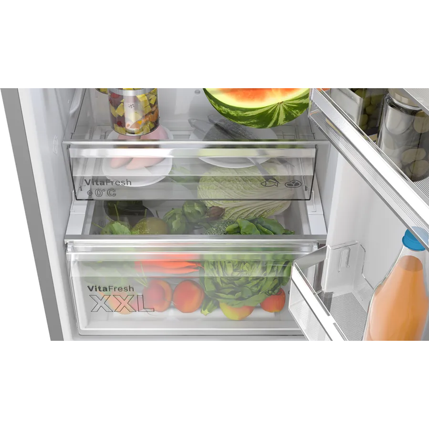 Serie 4 Frigorífico combinado de libre instalación 186 x 60 cm Acero antihuellas, Total NoFrost, Tecnología Inverter 5