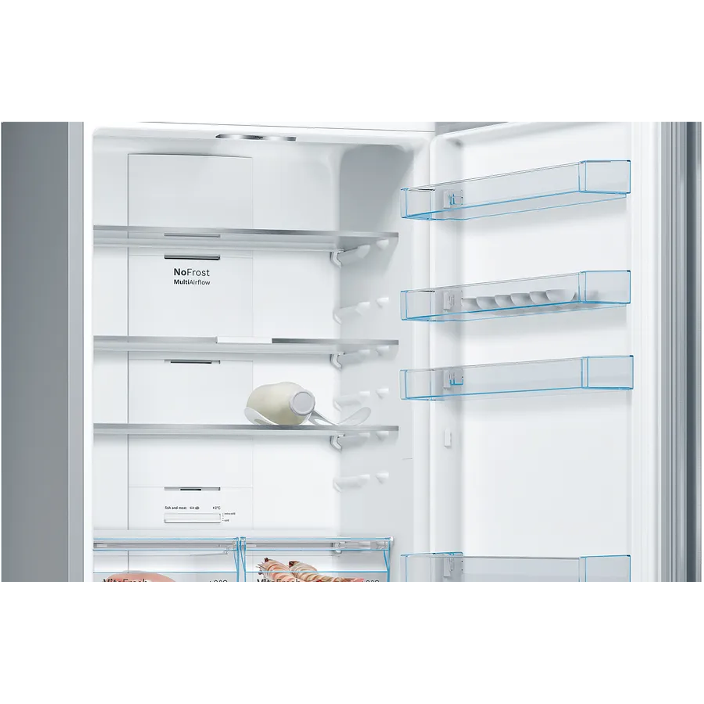 Serie 4 Frigorífico combinado de libre instalación 203 x 70 cm Acero antihuellas, Total NoFrost 3