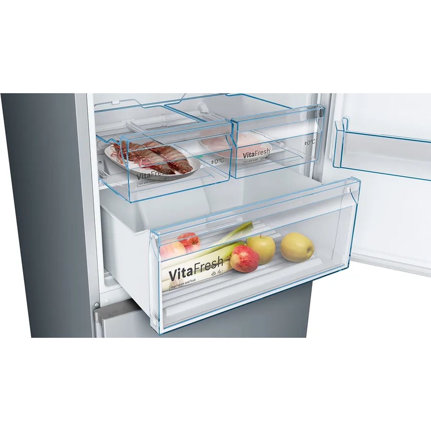 Serie 4 Frigorífico combinado de libre instalación 203 x 70 cm Acero antihuellas, Total NoFrost 7