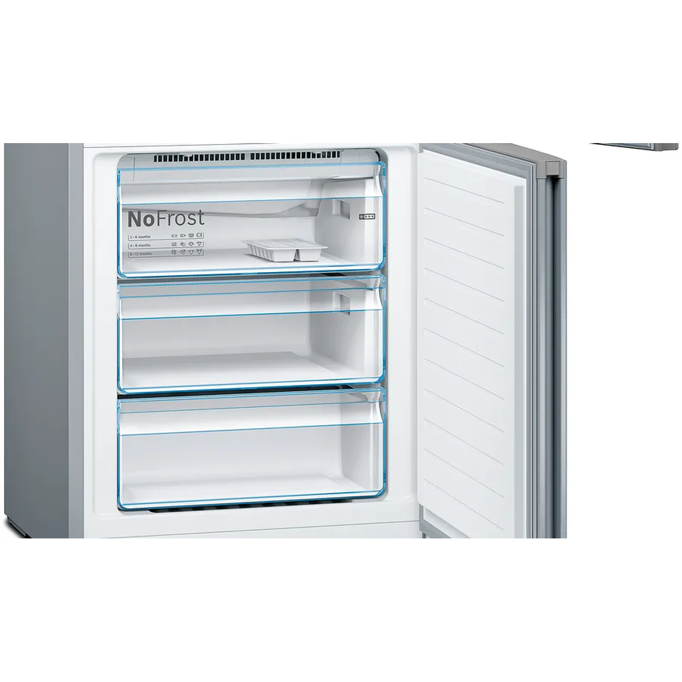 Serie 4 Frigorífico combinado de libre instalación 203 x 70 cm Acero antihuellas, Total NoFrost 8