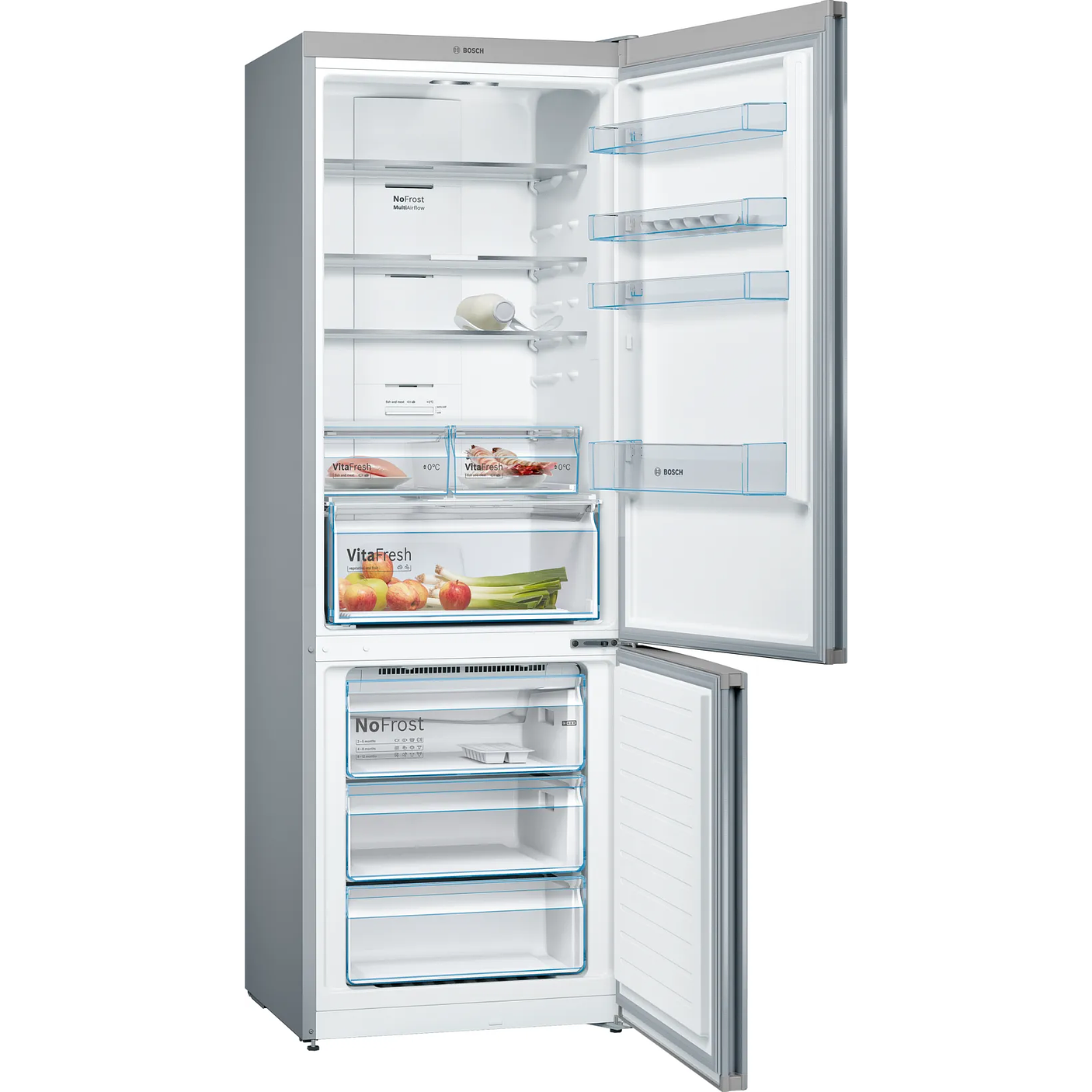 Serie 4 Frigorífico combinado de libre instalación 203 x 70 cm Acero antihuellas, Total NoFrost 5