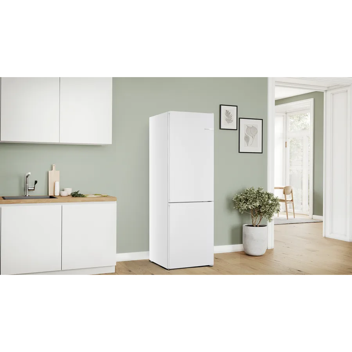 Serie 4 Frigorífico combinado de libre instalación 186 x 60 cm Blanco, Total NoFrost 2