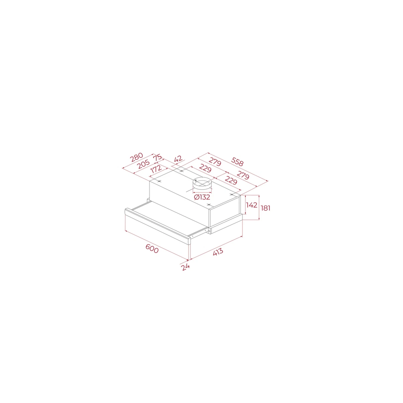 Campana Extractora TL 6310 60 cm Inox Motor doble turbina TEKA 3