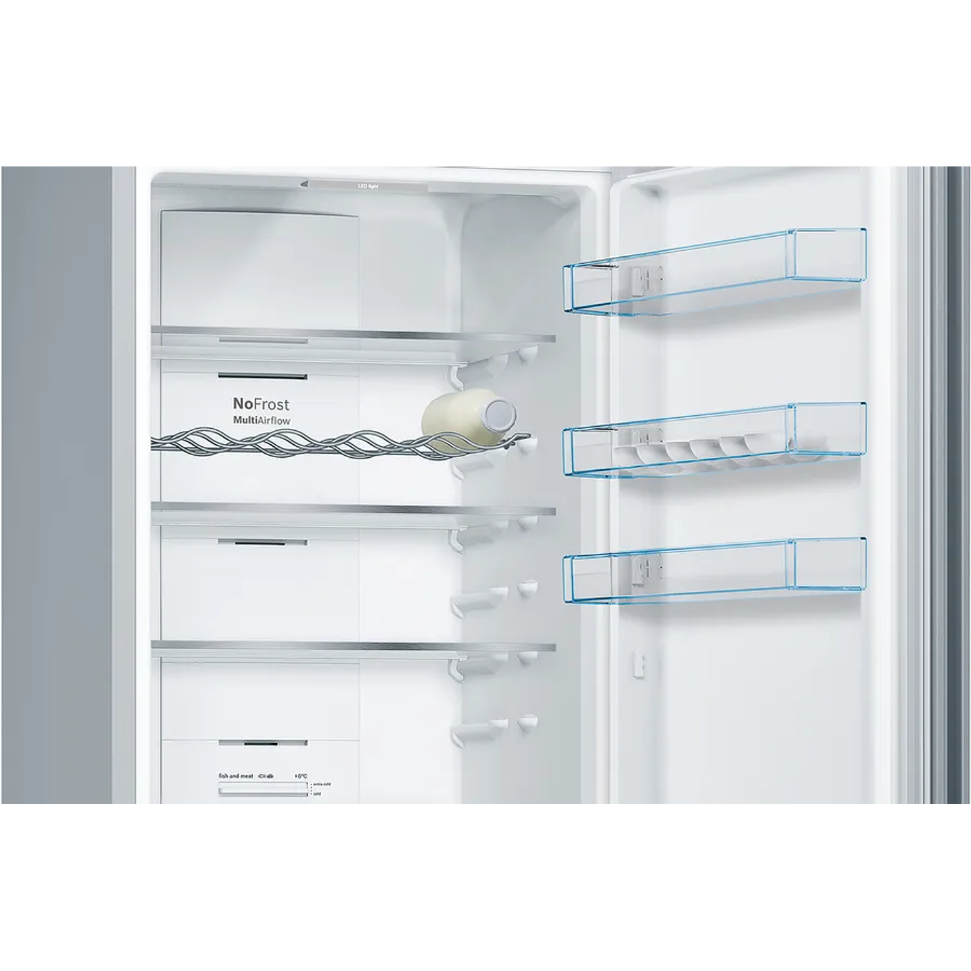 Serie 4 Frigorífico combinado de libre instalación 203 x 60 cm Acero antihuellas, Total NoFrost 5