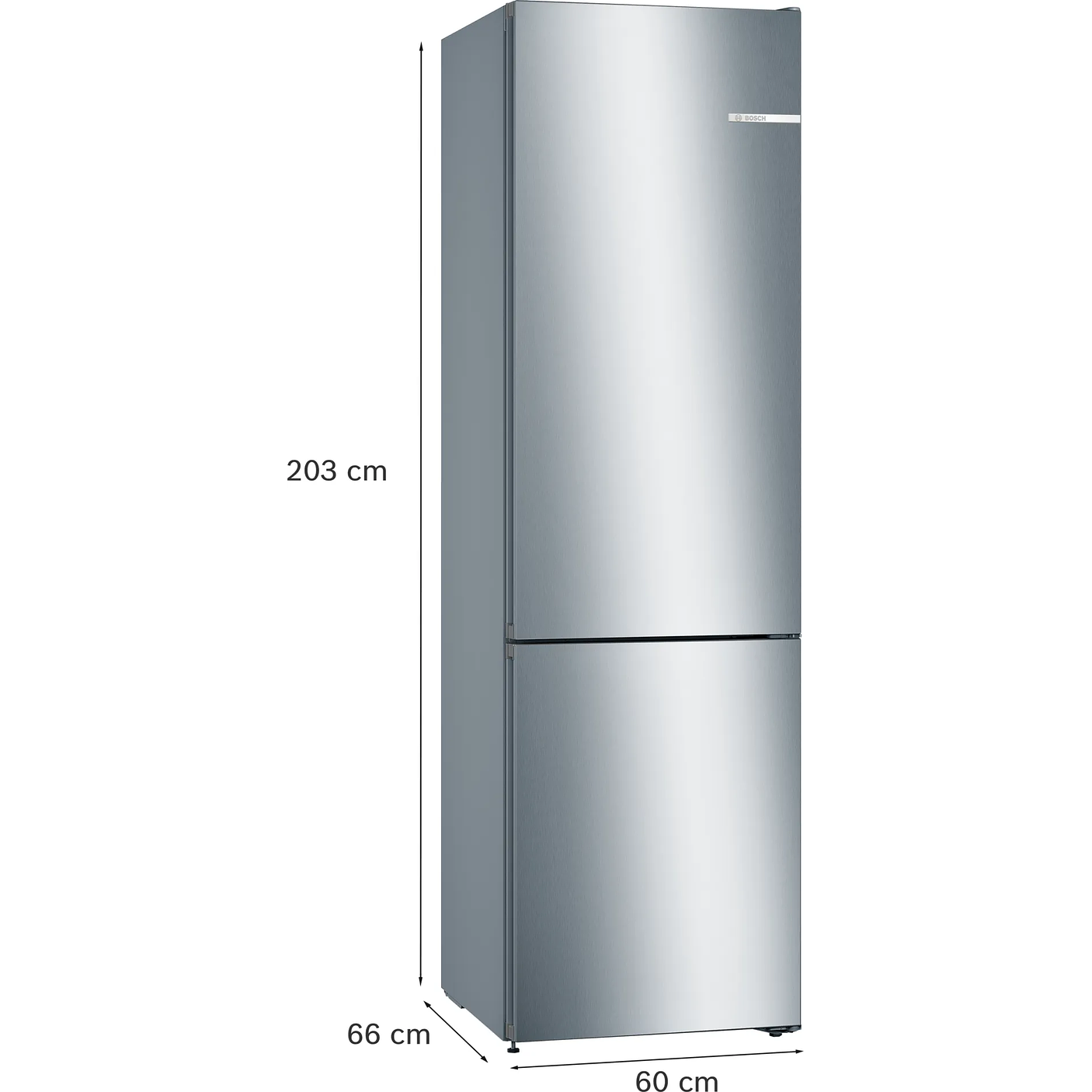 Serie 4 Frigorífico combinado de libre instalación 203 x 60 cm Acero antihuellas, Total NoFrost 6