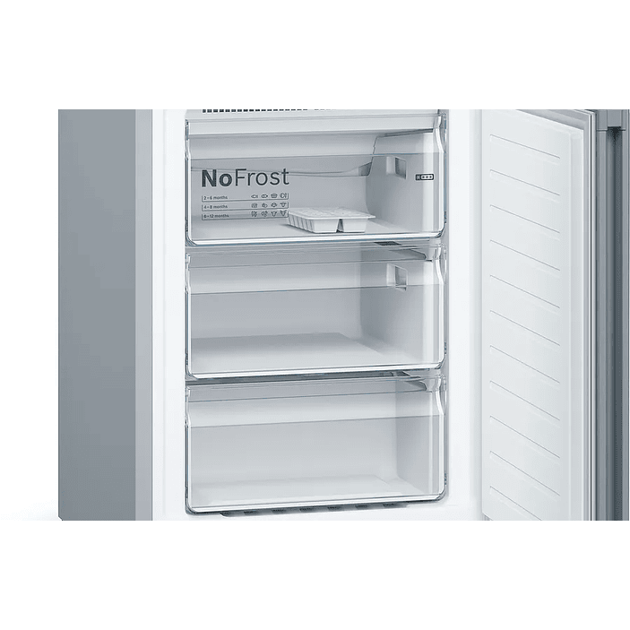 Serie 4 Frigorífico combinado de libre instalación 203 x 60 cm Acero antihuellas, Total NoFrost 8