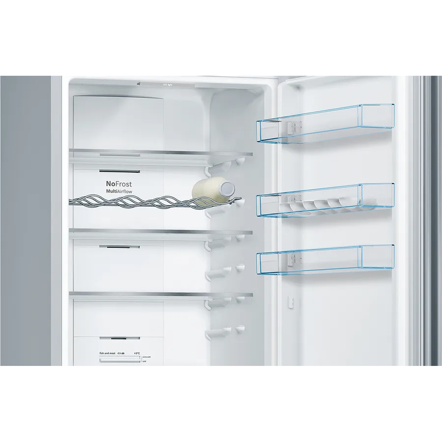 Serie 4 Frigorífico combinado de libre instalación 203 x 60 cm Acero antihuellas, Total NoFrost 6