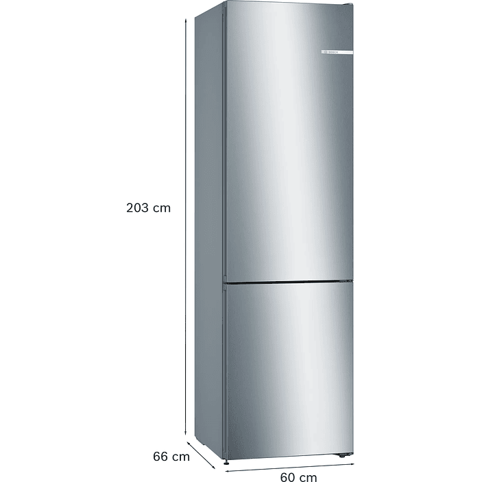 Serie 4 Frigorífico combinado de libre instalación 203 x 60 cm Acero antihuellas, Total NoFrost 7