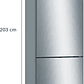 Serie 4 Frigorífico combinado de libre instalación 203 x 60 cm Acero antihuellas, Total NoFrost - Miniatura 7