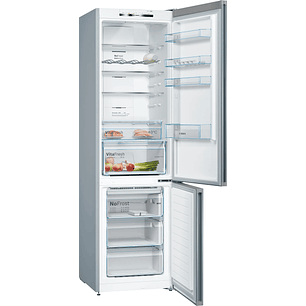 Serie 4 Frigorífico combinado de libre instalación 203 x 60 cm Acero antihuellas, Total NoFrost