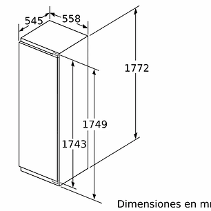 iQ500 Congelador integrable 177.2 x 55.8 cm Cierre SoftClose con puerta fija