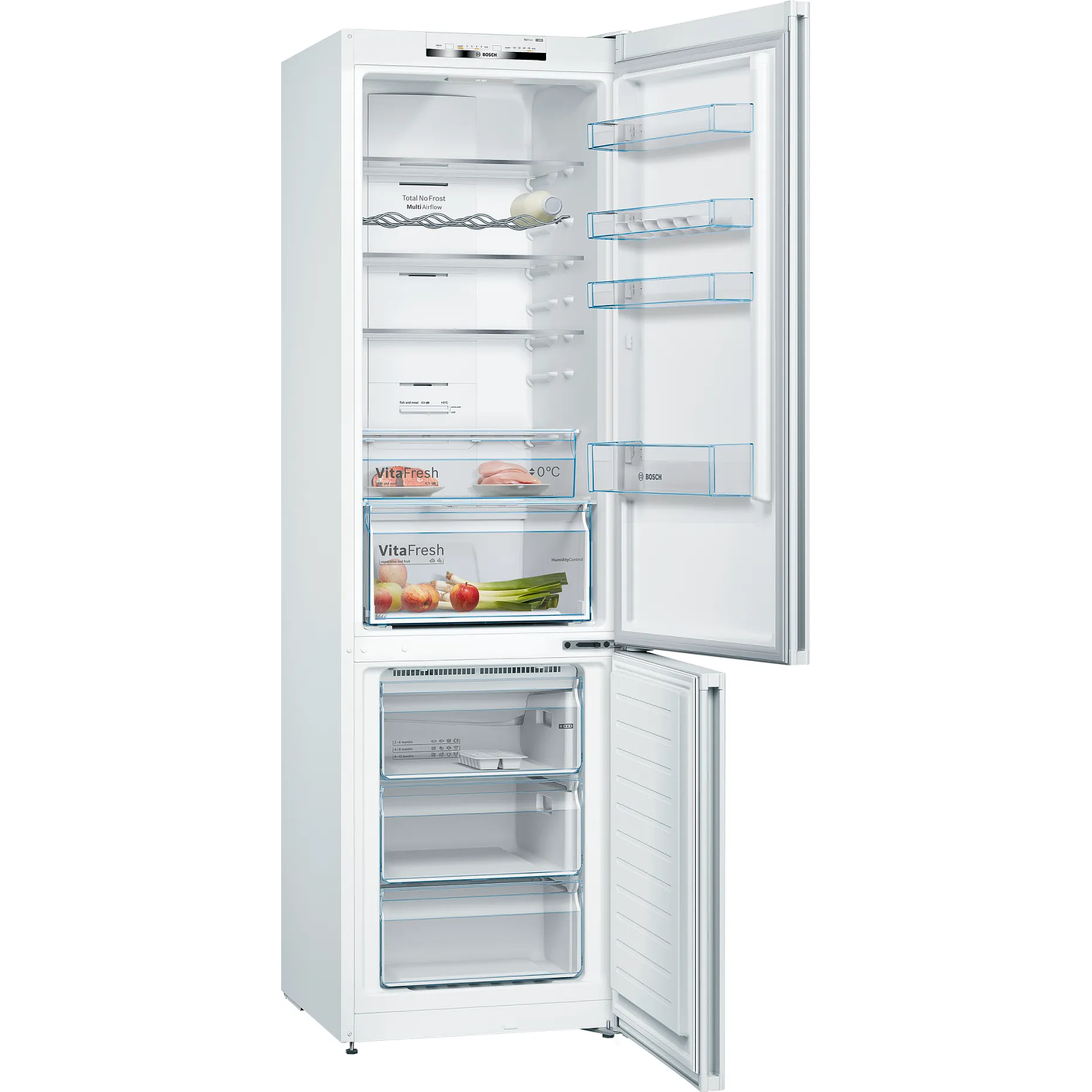 Serie 4 Frigorífico combinado de libre instalación 203 x 60 cm Blanco, Total NoFrost 2