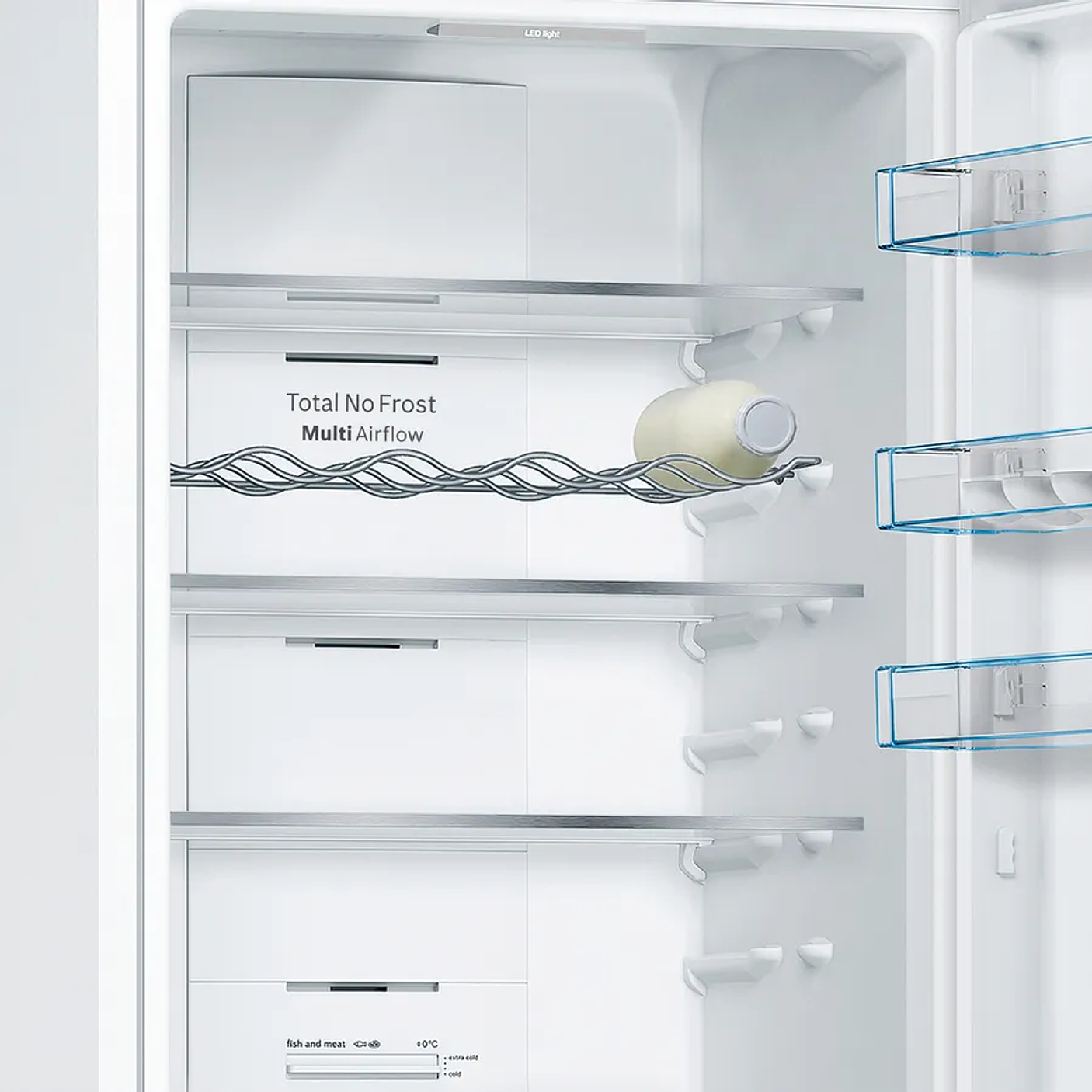 Serie 4 Frigorífico combinado de libre instalación 203 x 60 cm Blanco, Total NoFrost 10