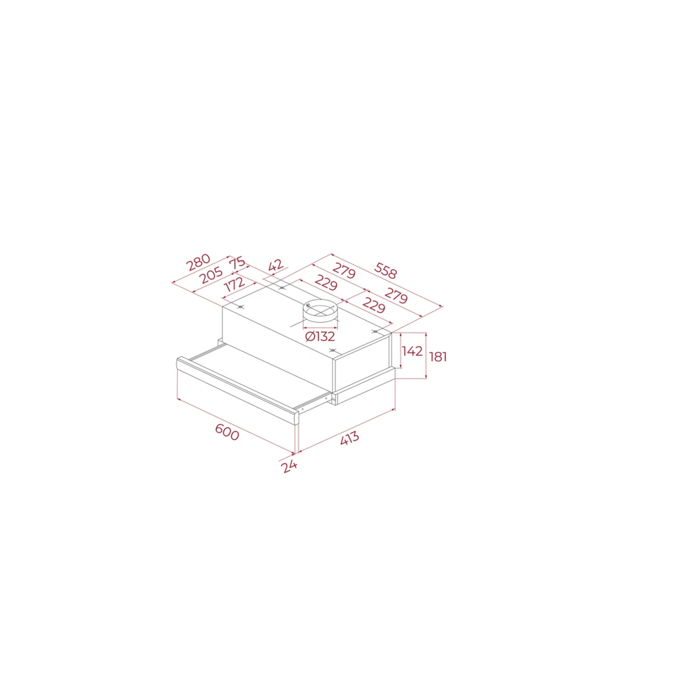 Campana Extractora TL 6310 60 cm Negro Motor doble turbina TEKA 3