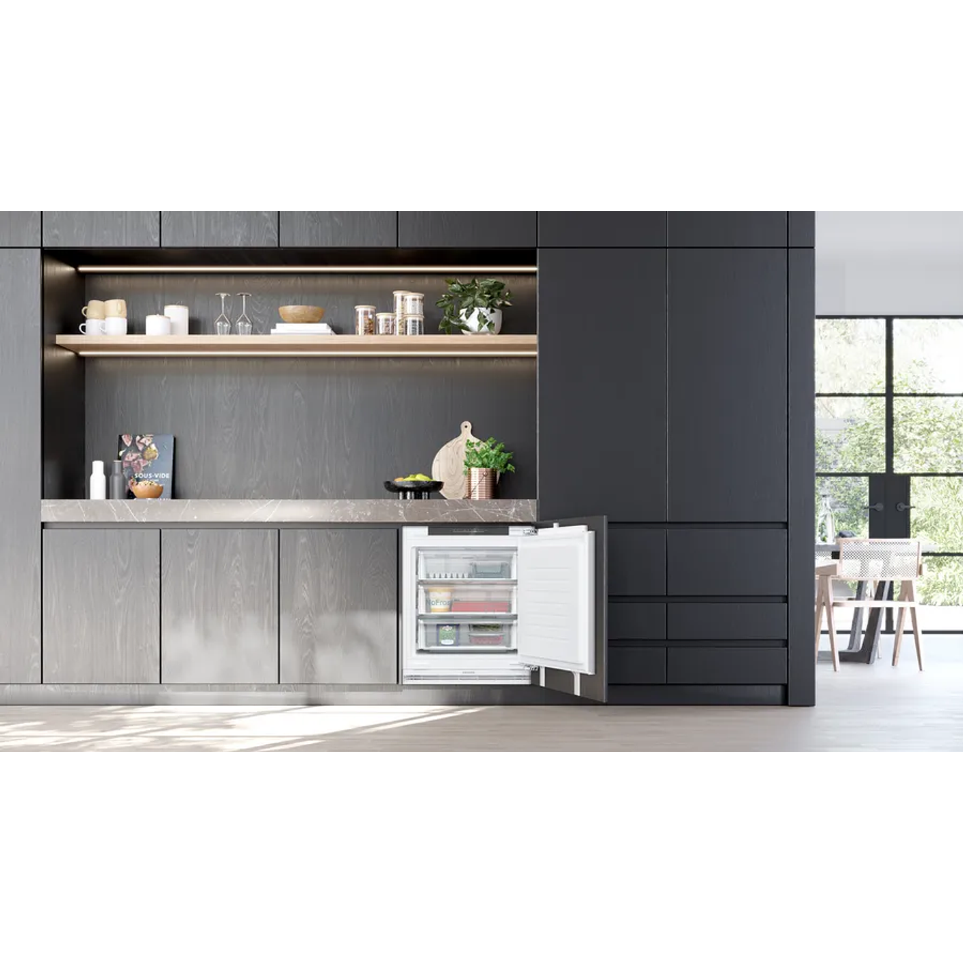 iQ500 Congelador integrable bajo encimera 82 x 59.8 cm Cierre SoftClose con puerta fija 2