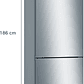 Serie 4 Frigorífico combinado de libre instalación 186 x 60 cm Acero antihuellas, Total NoFrost, Compresor inverter - Miniatura 9