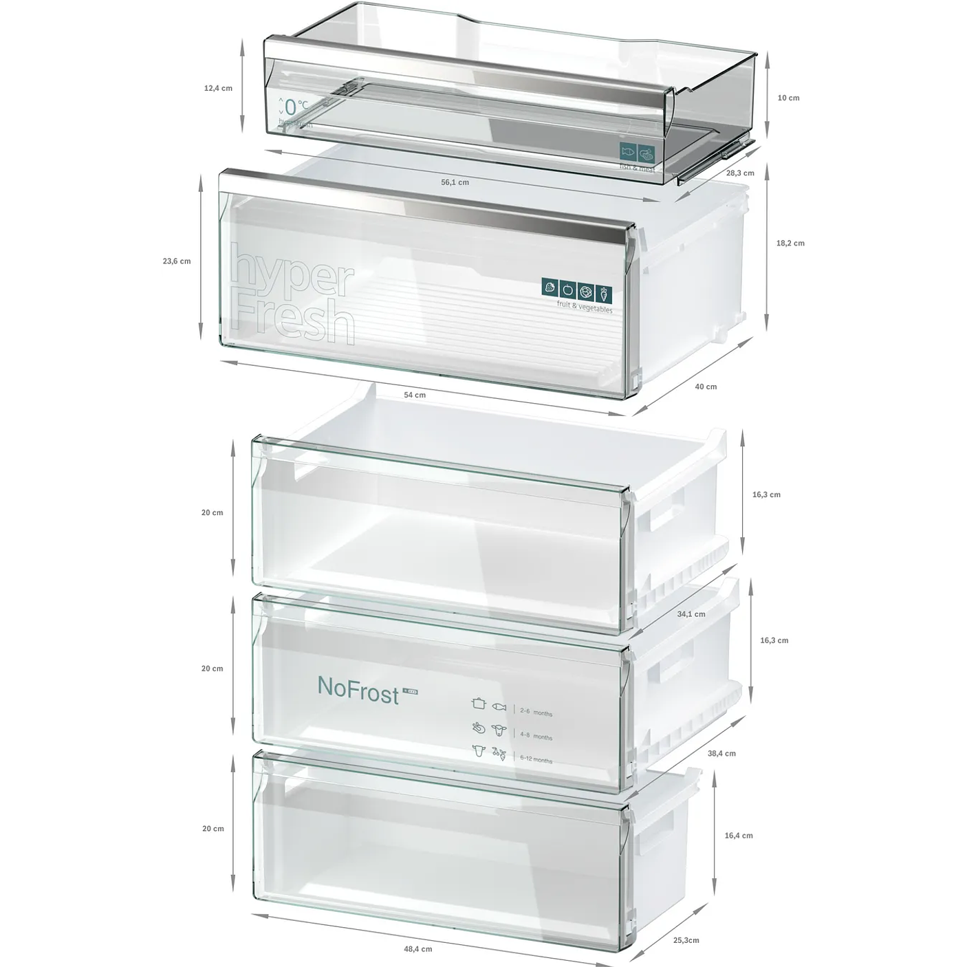 iQ500 Frigorífico combinado de libre instalación 203 x 70 cm Acero negro antihuellas, Total noFrost 11