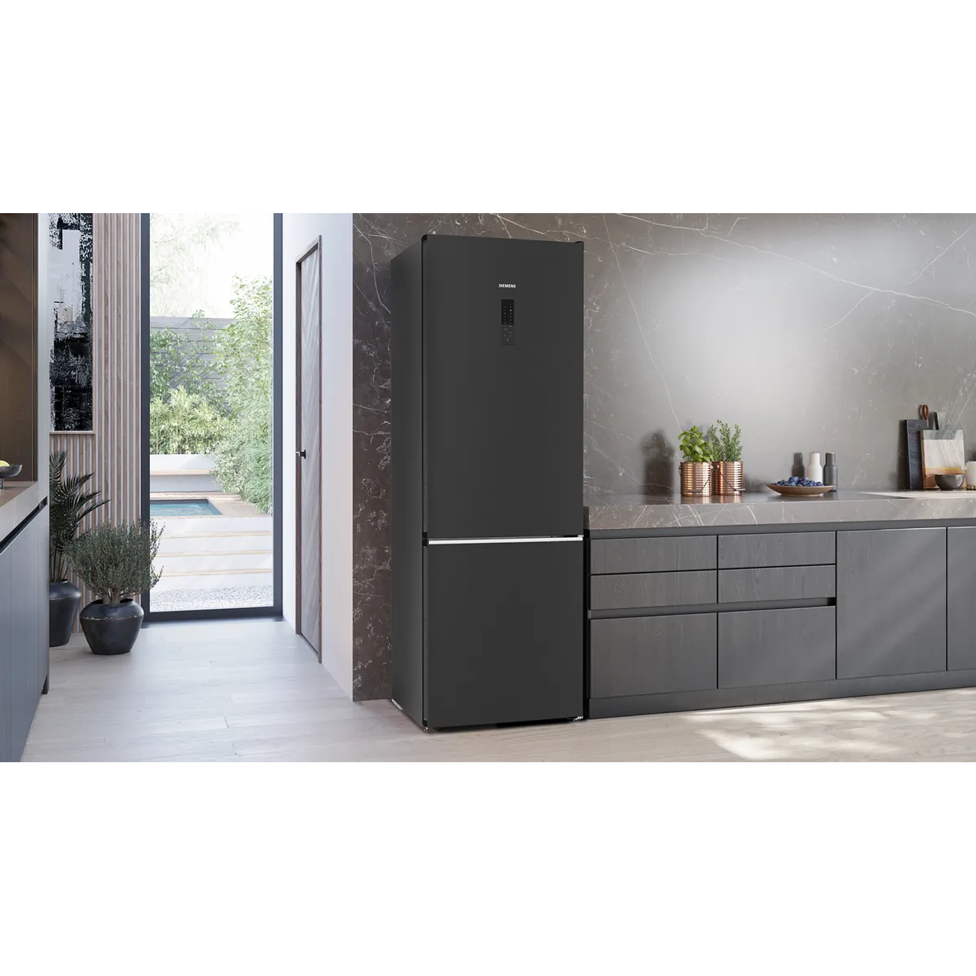 iQ500 Frigorífico combinado de libre instalación 203 x 70 cm Acero negro antihuellas, Total noFrost 3