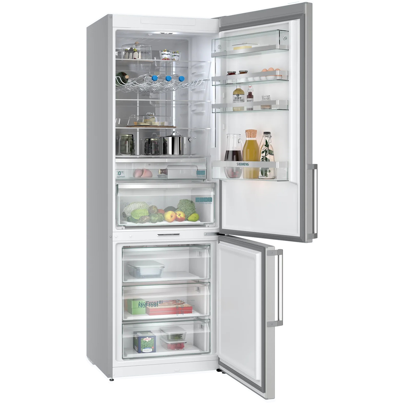 iQ500 Frigorífico combinado de libre instalación 203 x 70 cm Acero antihuellas, Total noFrost 7