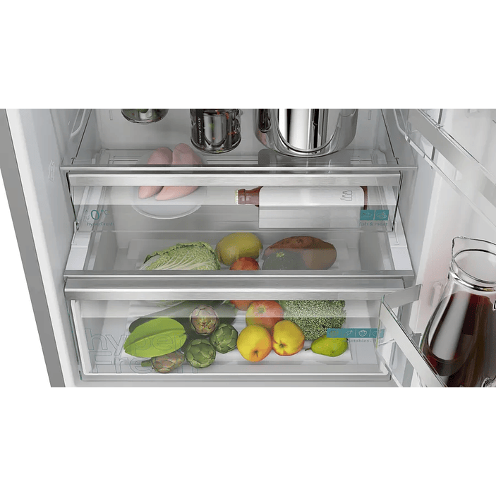 iQ500 Frigorífico combinado de libre instalación 203 x 70 cm Acero antihuellas, Total noFrost 9