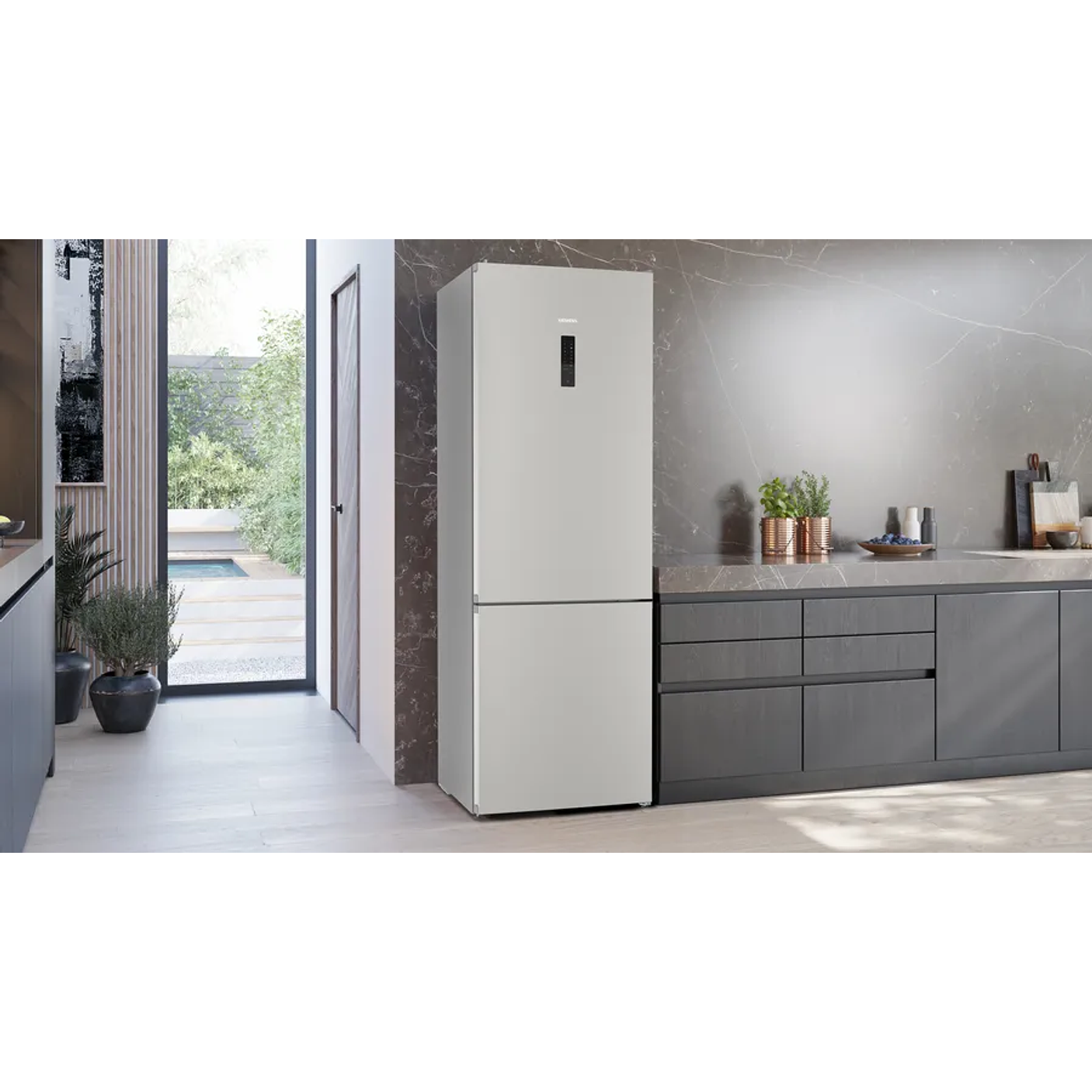 iQ300 Frigorífico combinado de libre instalación 203 x 70 cm Acero antihuellas, Total noFrost 2