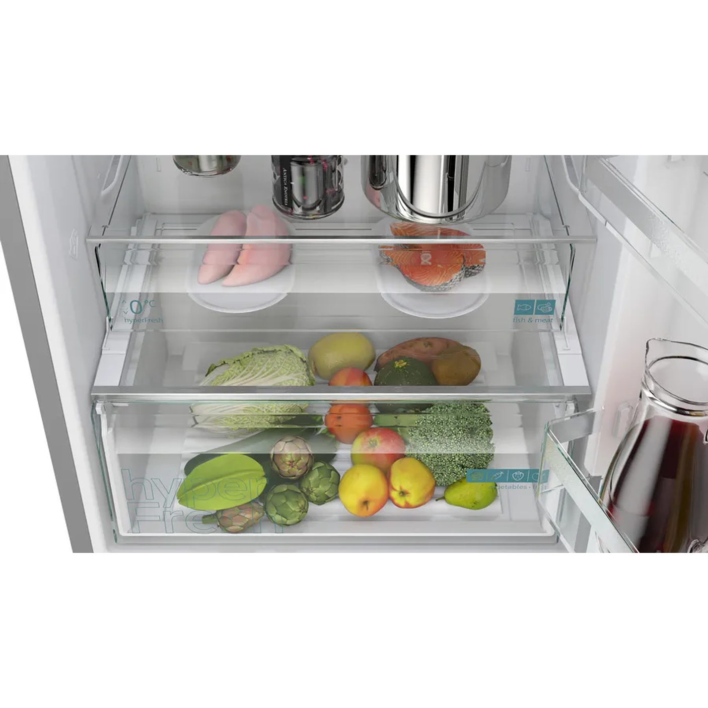 iQ300 Frigorífico combinado de libre instalación 203 x 70 cm Acero antihuellas, Total noFrost 7