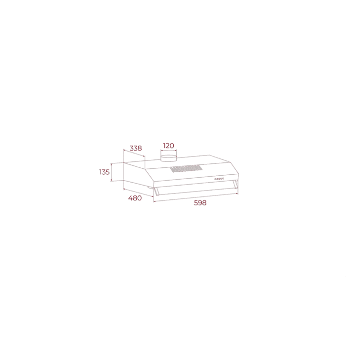 Campana CX 63130 KOS 60 cm Extracción Superior/Trasera Inox TEKA 4