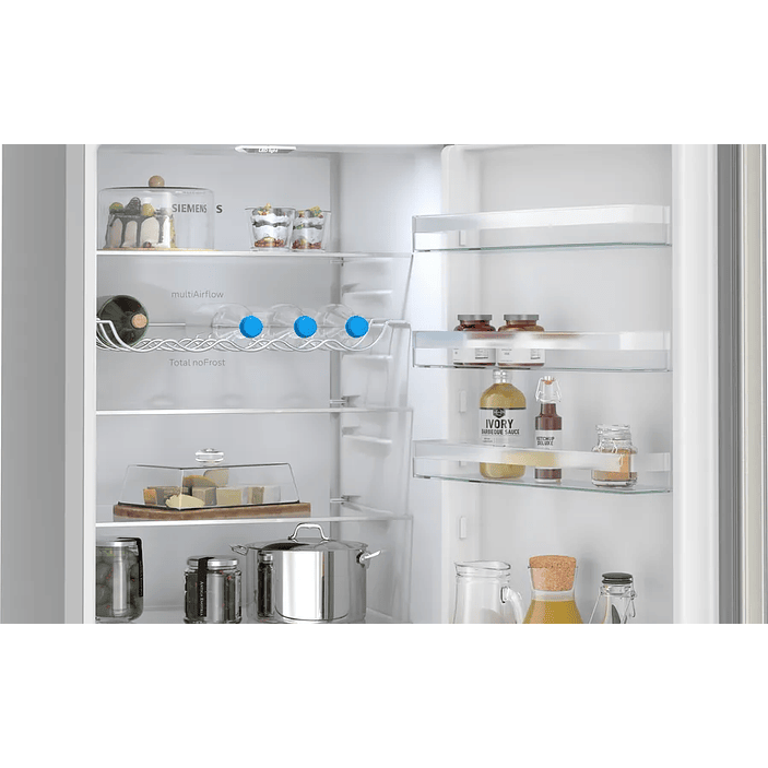 iQ300 SIEMENS Frigorífico combinado de libre instalación 203 x 60 cm Acero antihuellas, Total noFrost 4