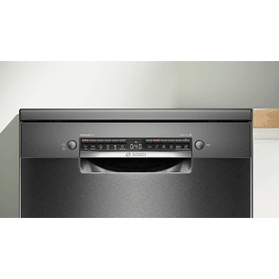 Serie 4 Lavavajillas de libre instalación 60 cm Acero negro antihuellas 12 cubiertos BOSCH