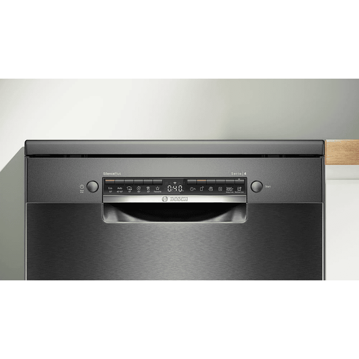 Serie 4 Lavavajillas de libre instalación 60 cm Acero negro antihuellas 12 cubiertos BOSCH 2