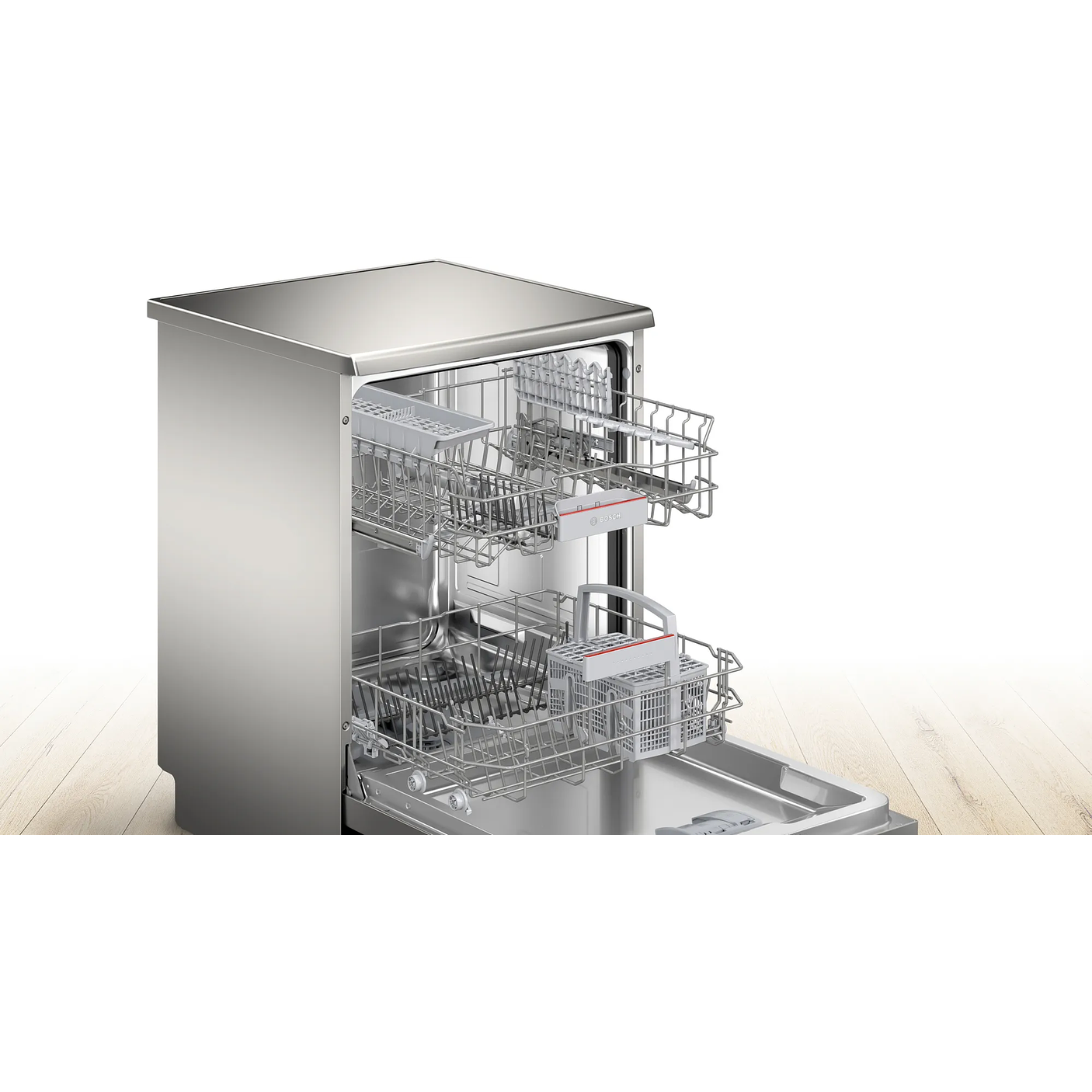 Serie 4 Lavavajillas de libre instalación 60 cm Acero antihuellas 13 cubiertos BOSCH 5