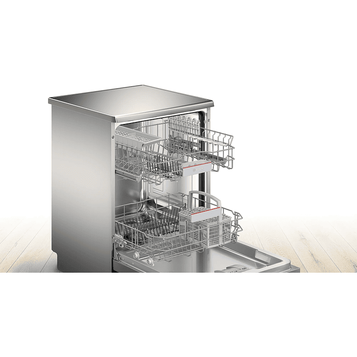Serie 4 Lavavajillas de libre instalación 60 cm Acero antihuellas 13 cubiertos BOSCH 5