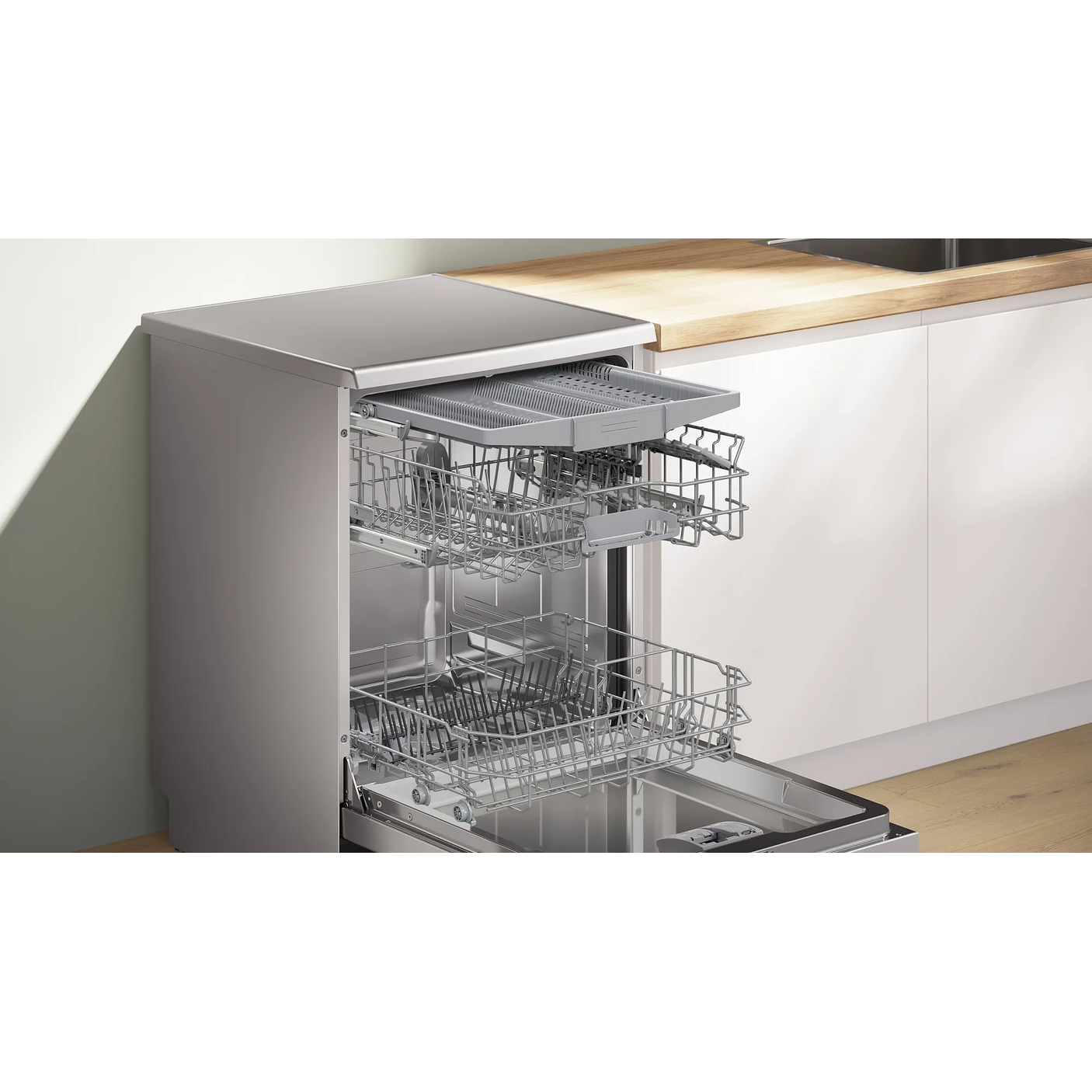 Serie 4 Lavavajillas de libre instalación 60 cm Acero antihuellas 14 cubiertos BOSCH 8