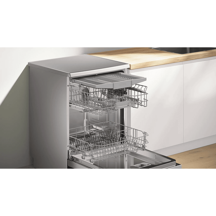 Serie 4 Lavavajillas de libre instalación 60 cm Acero antihuellas 14 cubiertos BOSCH 8