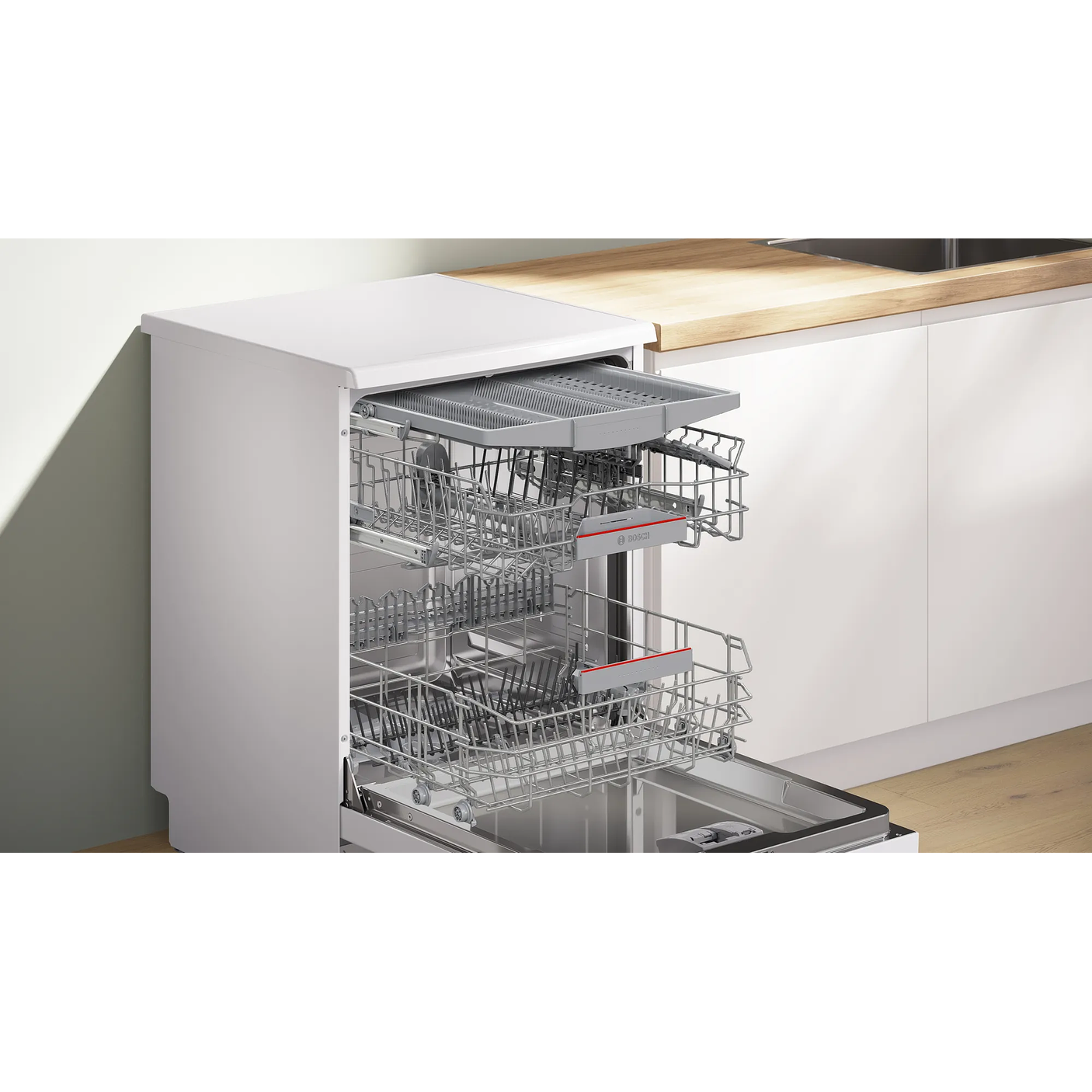 Serie 4 Lavavajillas de libre instalación 60 cm Blanco 14 cubiertos BOSCH 8