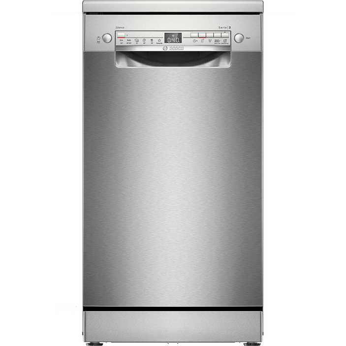 Serie 2 Lavavajillas de libre instalación 45 cm Acero antihuellas 10 cubiertos BOSCH 1