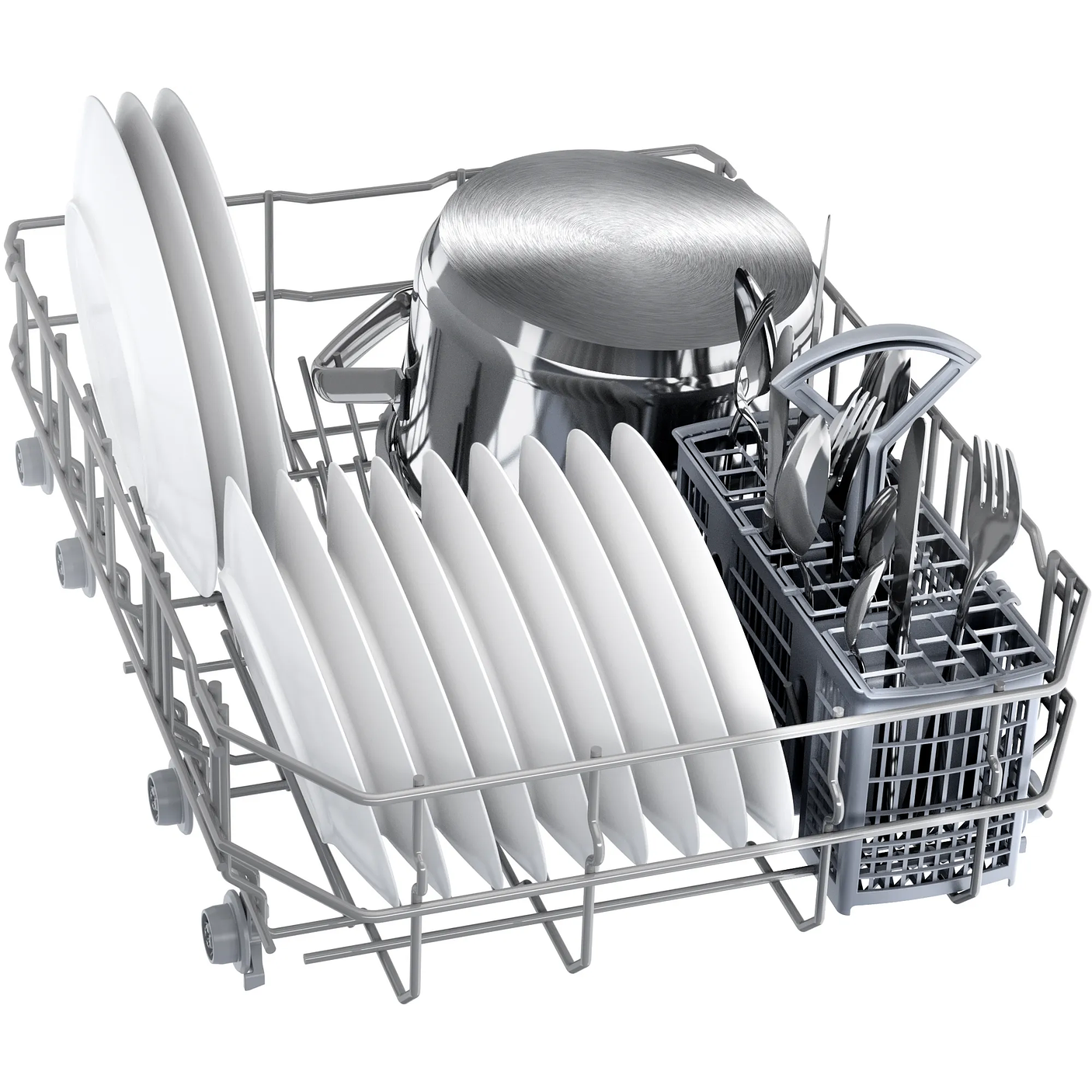 Serie 2 Lavavajillas de libre instalación 45 cm Acero antihuellas 10 cubiertos BOSCH 8