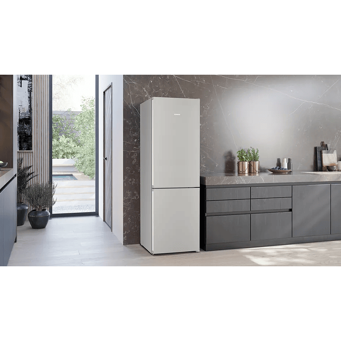 iQ300 SIEMENS Frigorífico combinado de libre instalación 186 x 60 cm Acero antihuellas, Total noFrost 2