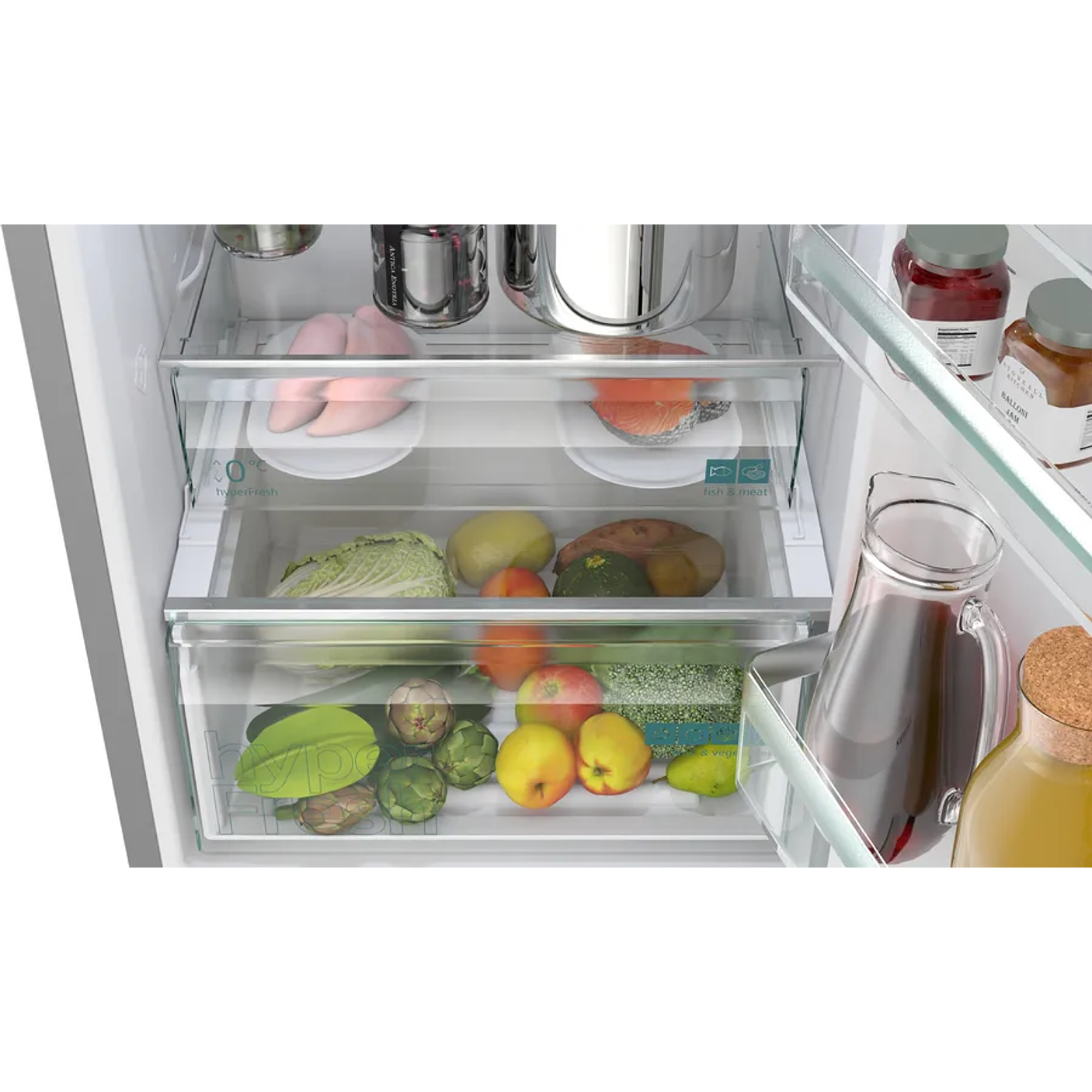 iQ300 SIEMENS Frigorífico combinado de libre instalación 186 x 60 cm Acero antihuellas, Total noFrost 6