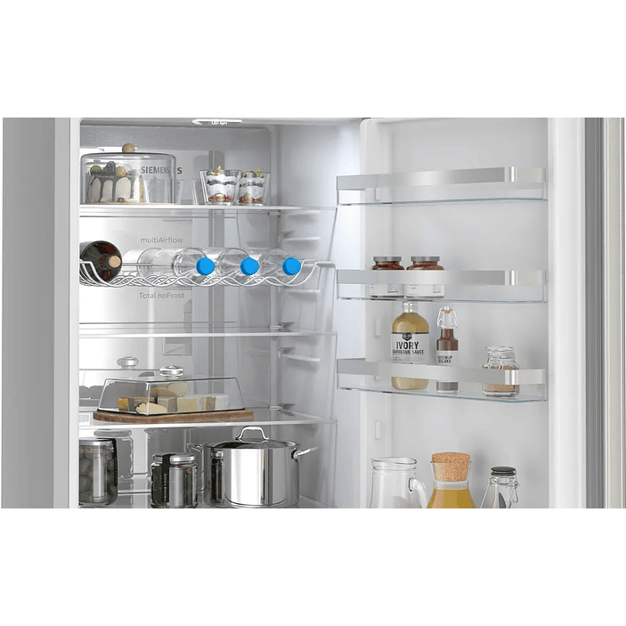 iQ300  SIEMENS Frigorífico combinado de libre instalación 203 x 60 cm Acero antihuellas, Total noFrost 3