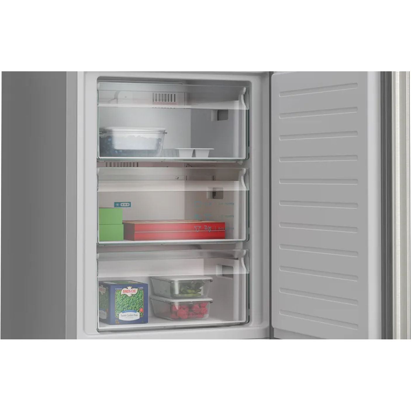 iQ300  SIEMENS Frigorífico combinado de libre instalación 203 x 60 cm Acero antihuellas, Total noFrost 4