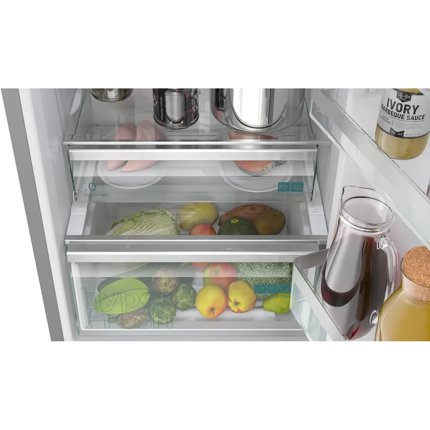 iQ300  SIEMENS Frigorífico combinado de libre instalación 203 x 60 cm Acero antihuellas, Total noFrost 5