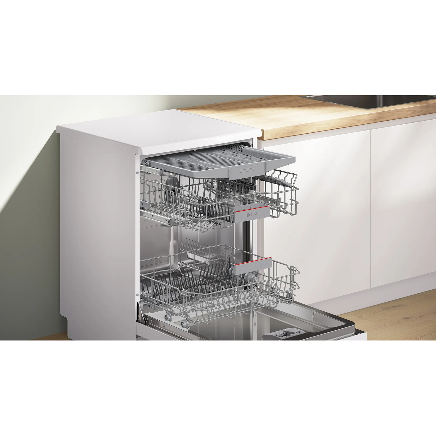 Serie 4 Lavavajillas de libre instalación 60 cm Blanco 13 cubiertos BOSCH 7