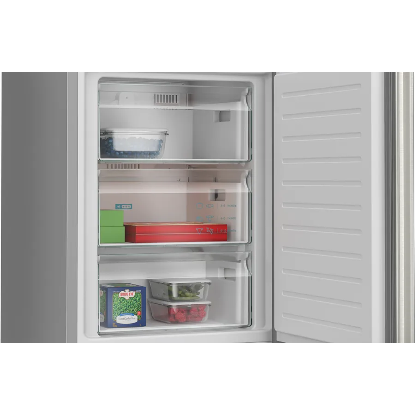 iQ300 SIEMENS Frigorífico combinado de libre instalación 186 x 60 cm Acero antihuellas, Total noFrost 6